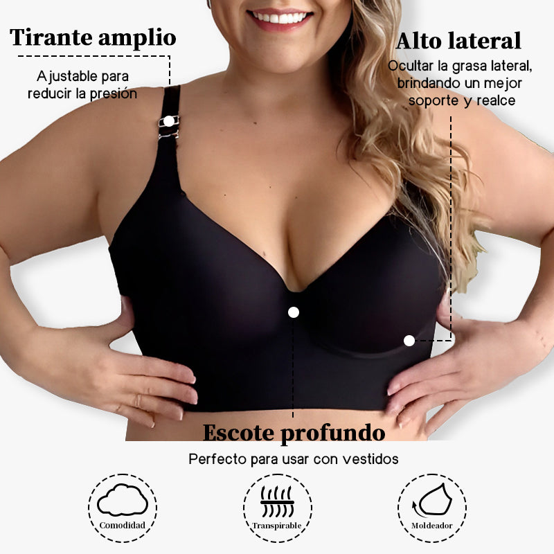 SheCurve® Push-Up Back Smoothing Bra - Black (2 PACK)