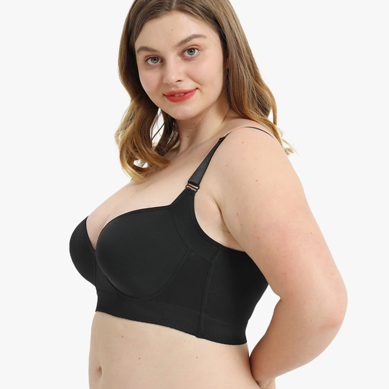 SheCurve® Push-Up Back Smoothing Bra-Black