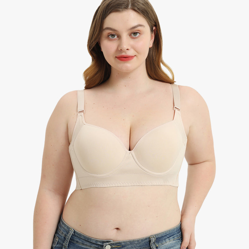 SheCurve®Full-Coverage Back Smoothing Bra-Brown+Beige (2 PACK)