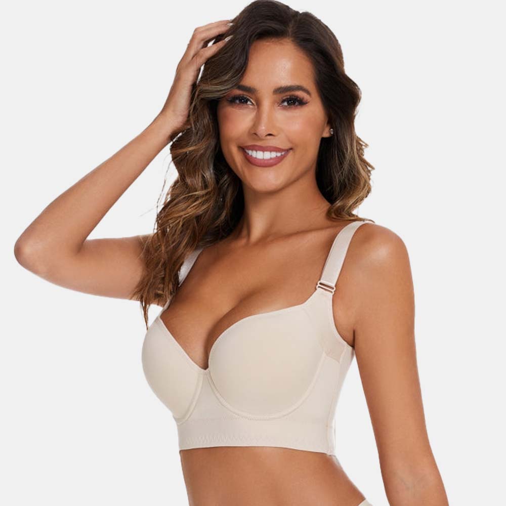 SheCurve® Push-Up Back Smoothing Bra - Beige (2 PACK)