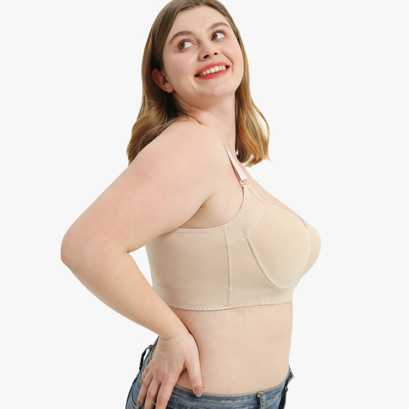 SheCurve® Smoothing Back Push-Up Enhancing Bra - Beige (2 PACK)