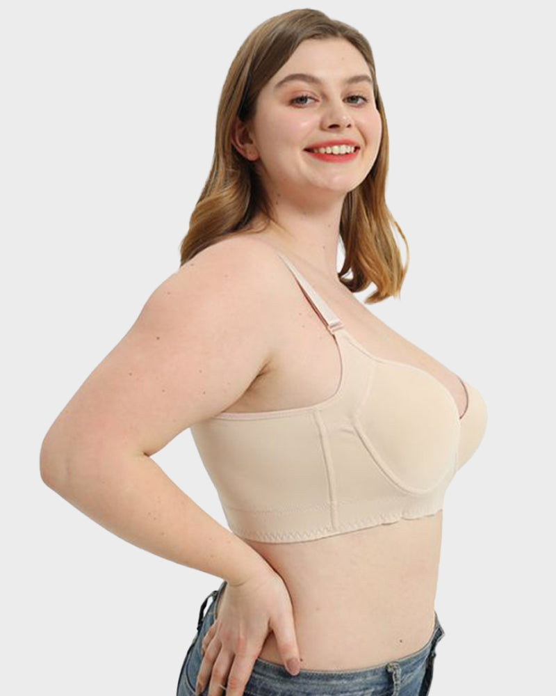SheCurve® Push-Up Back Smoothing Bra - Black+Beige (2 PACK)