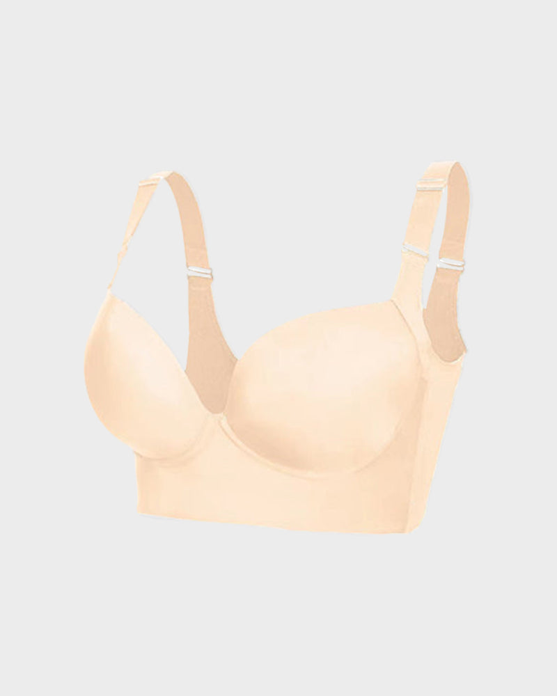 SheCurve® Push-Up Back Smoothing Bra - Black+Beige (2 PACK)