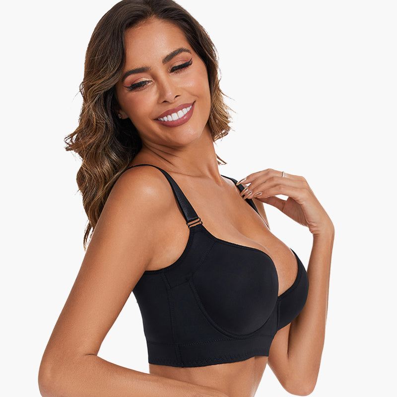 SheCurve®Push-Up Back Smoothing Bra-Brown+Beige (2 PACK)