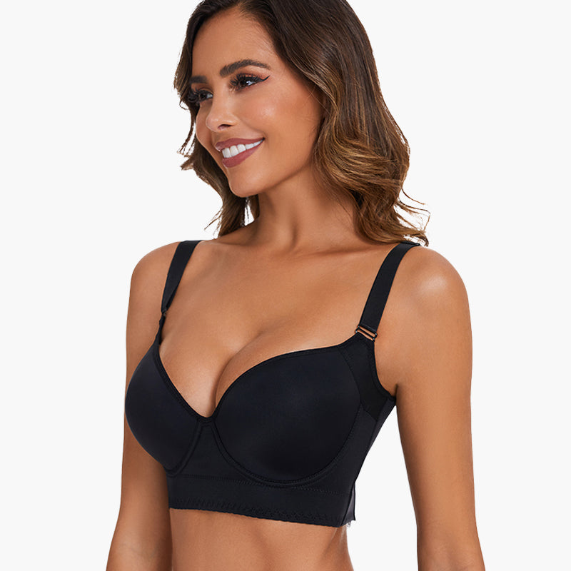 SheCurve®Push-Up Back Smoothing Bra-Brown+Beige (2 PACK)