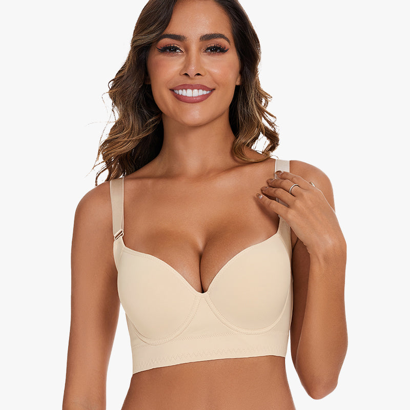 SheCurve® Push-Up Back Smoothing Bra - Beige (2 PACK)