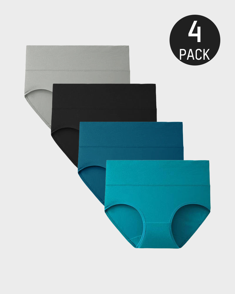 Cotton High-Waist Full Coverage Briefs (4 pack)
