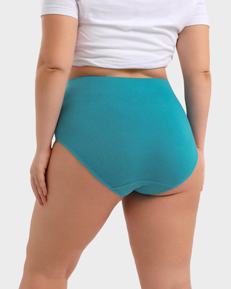 Cotton High-Waist Full Coverage Briefs (4 pack)
