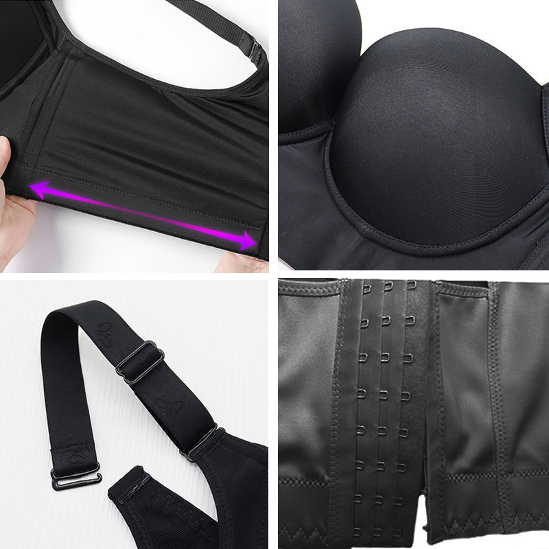 SheCurve®Push-Up Back Smoothing Bra-Brown+Beige (2 PACK)