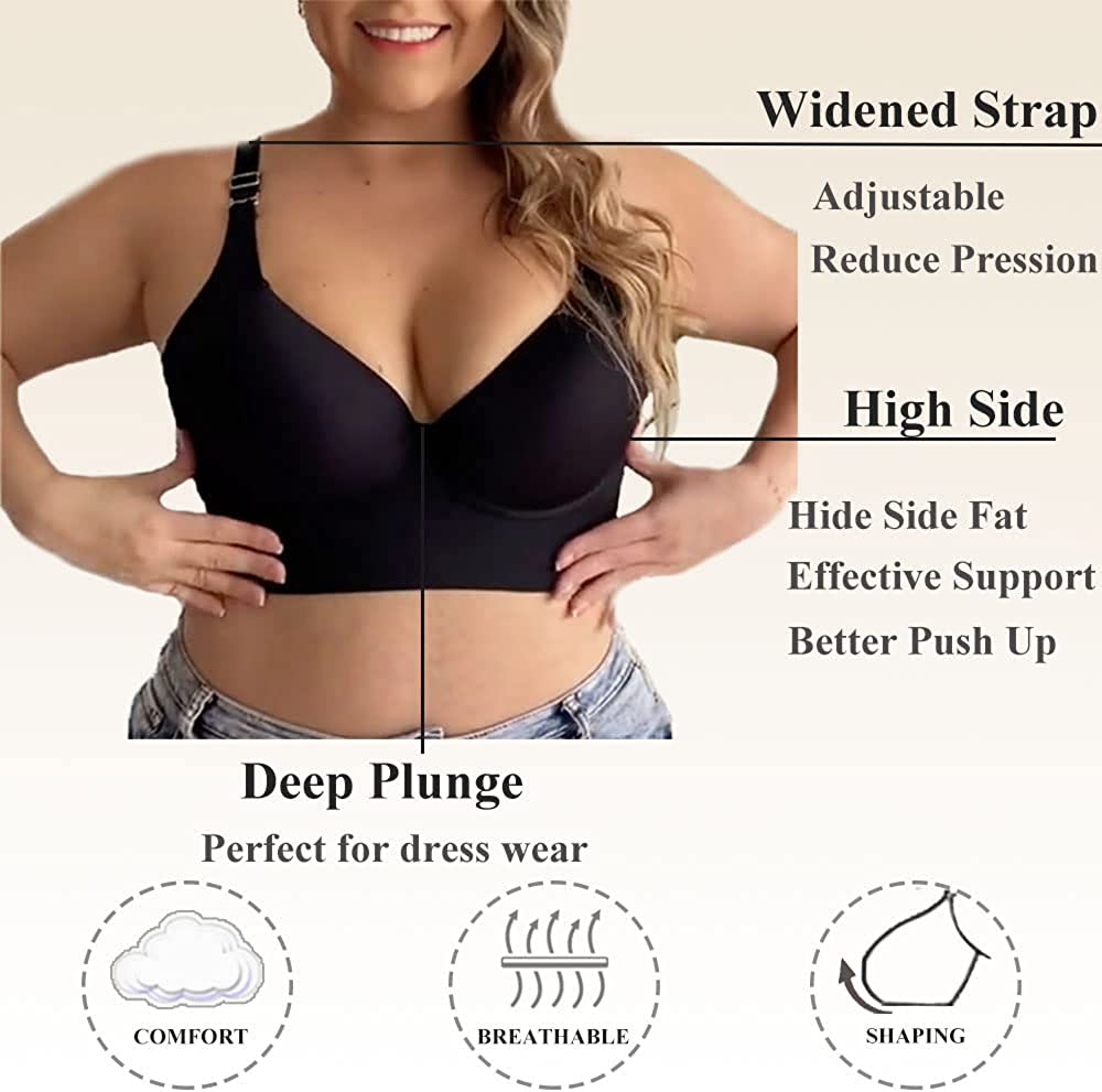 SheCurve®Push-Up Back Smoothing Bra-Brown+Beige (2 PACK)
