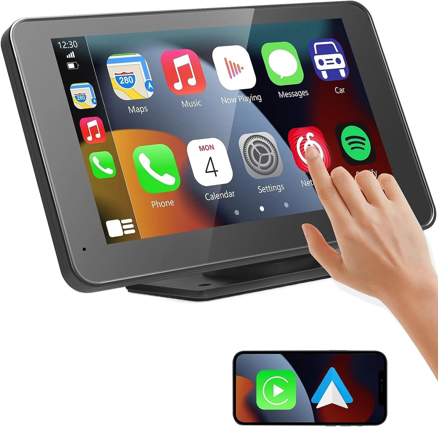 HIEHA® 7" Wireless CarPlay & Android Auto Stereo