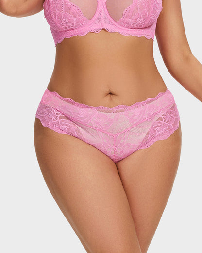 Floral Lace Seamless Brief Panty (3 Pack)